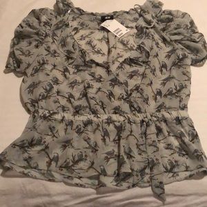 H&M cinched waist Blouse